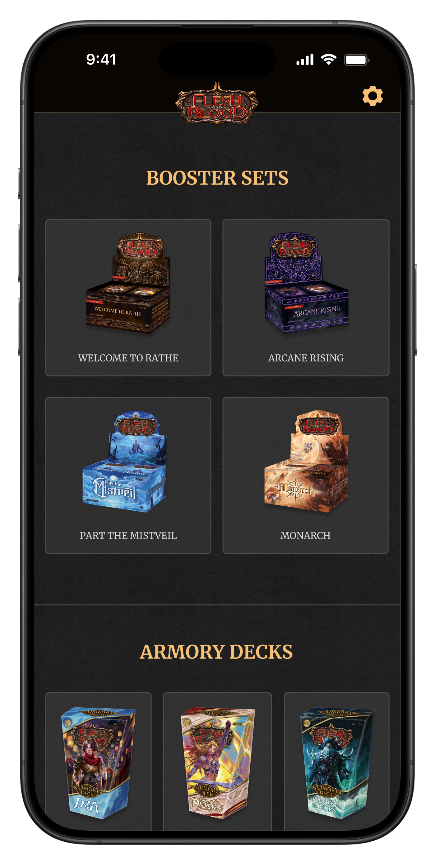 FaB Collect App Screenshot 1